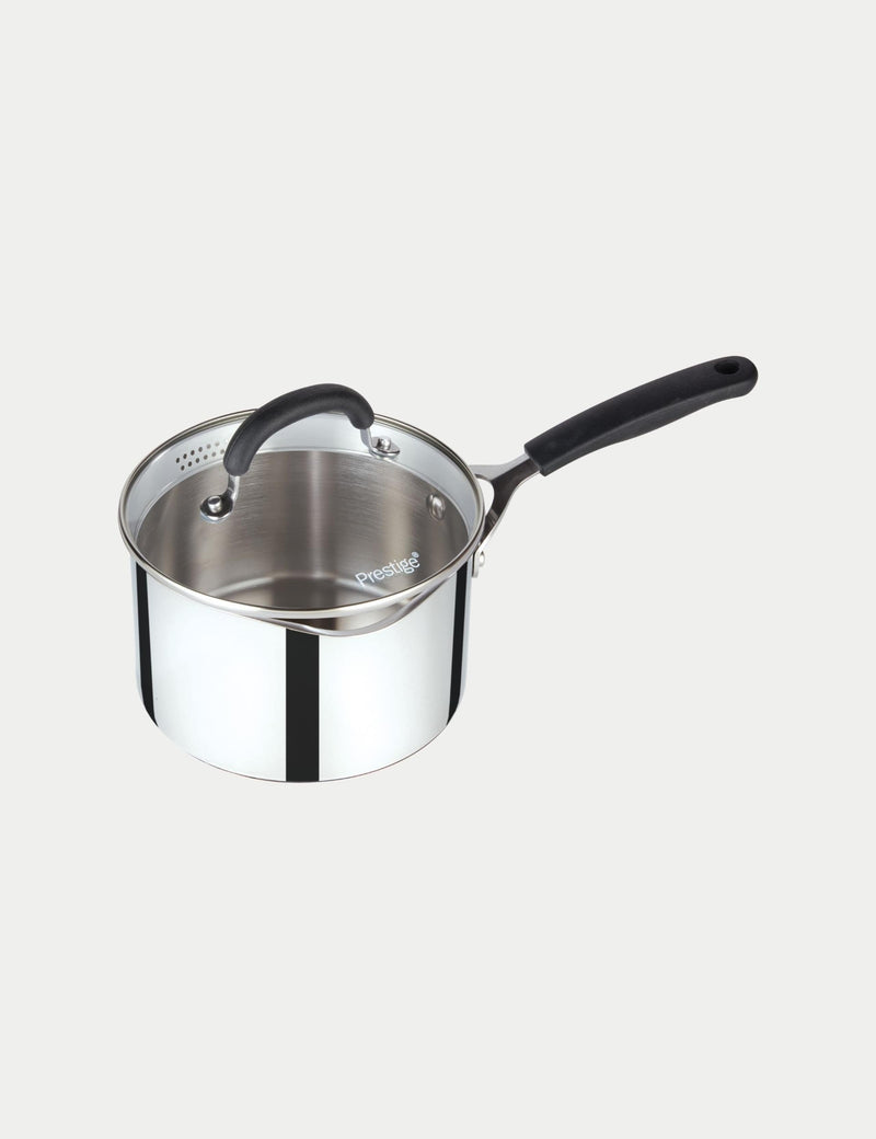 Prestige stainless steel 20cm saucepan, UK version