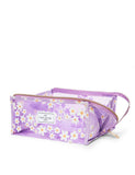 The Flat Lay Co. makeup jelly box bag in lilac daisy imported from the UK