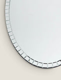 Laura Ashley Marcella oval wall mirror with bevelled mirror tiles - British product