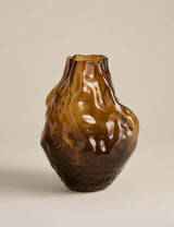M&S Medium Irregular Smoked Glass Vase- Buy online at McGrocer