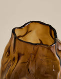 Irregular smoked glass vase medium, imported from the UK