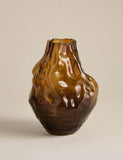 Irregular smoked glass vase medium, imported from the UK
