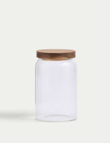 M&S Medium Ribbed Glass Storage Jar- Buy online at McGrocer