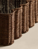 Scalloped rattan tray medium size 34x28 cm (British brand)