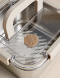 Medium stainless steel storage container with handle 17.5 cm (British brand)