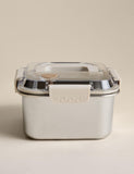 Medium stainless steel storage container with handle 17.5 cm (British brand)