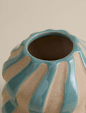 Medium striped ceramic vase 21.6cm height (British brand)