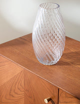 M&S Medium Textured Teardrop Glass Vase- Buy online at McGrocer