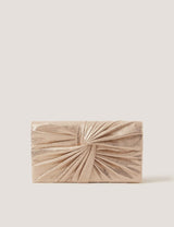 M&S Monsoon Metallic Twist Knot Clutch Bag- Buy online at McGrocer