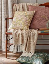M&S William Morris At Home Michaelmas Daisy Embroidered 43x43cm Cushion- Buy online at McGrocer