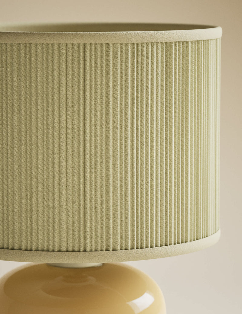 Milk Glass Pleated Shade Table Lamp 39 cm - British product