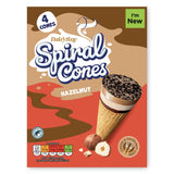 Milk chocolate spirals and cones sweet treats, UK version