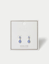 M&S M&S Collection Mini Blue Lace Agate Drop Earrings- Buy online at McGrocer