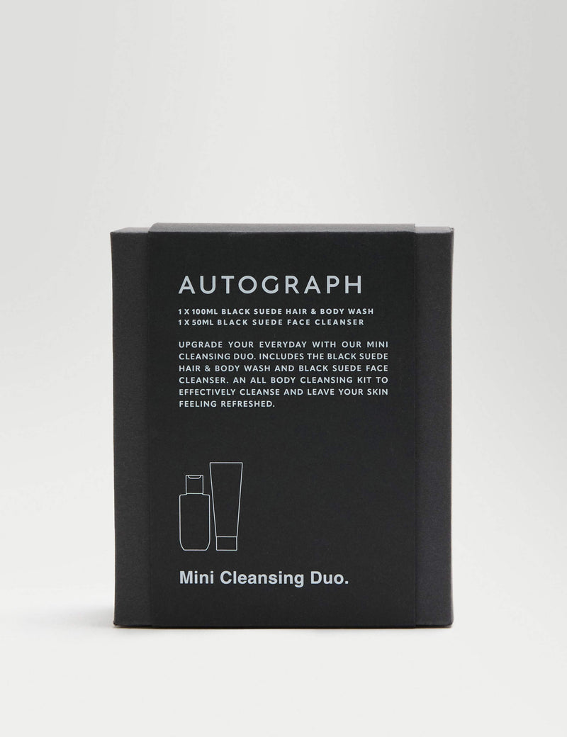 Autograph Black Suede mini cleansing duo set (British brand)