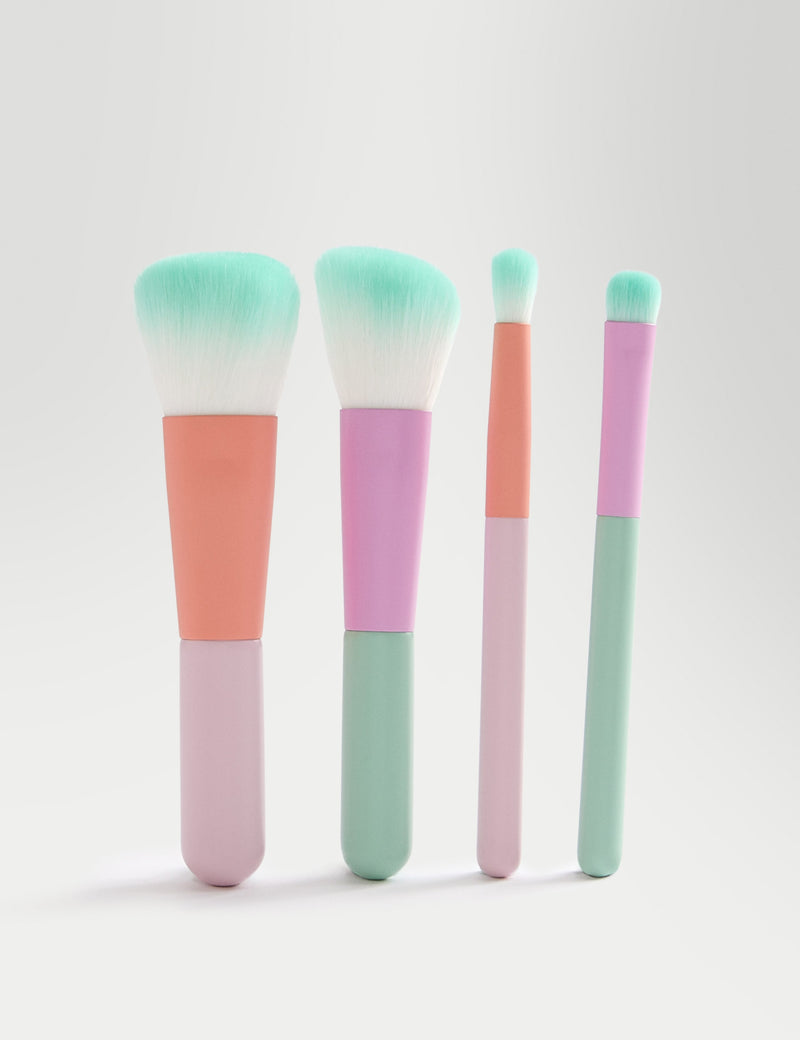 Bloom mini makeup brush set pastel handles, UK version