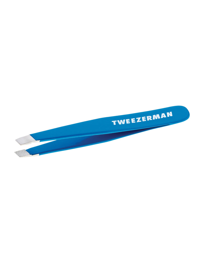 Tweezerman Mini Slant Tweezer Bahama Blue, imported from the UK