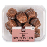 Mini double chocolate muffins (British brand)