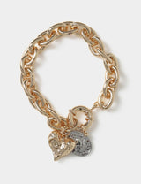 M&S Per Una Mixed Metal Heart Bracelet- Buy online at McGrocer
