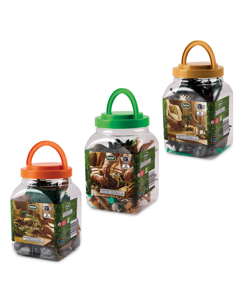 Model animal figures in farm, dinosaur, ocean and insect themes (British brand)