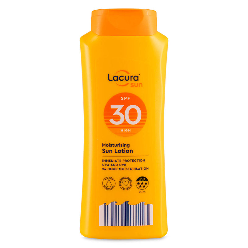 Moisturising sun lotion with SPF 30 (British brand)