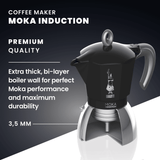Bialetti Induction Moka Pot black 4-cup - British product
