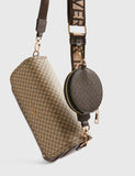 River Island monogram print cross body bag, imported from the UK