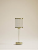 Monroe rechargeable table lamp satin brass finish - British product