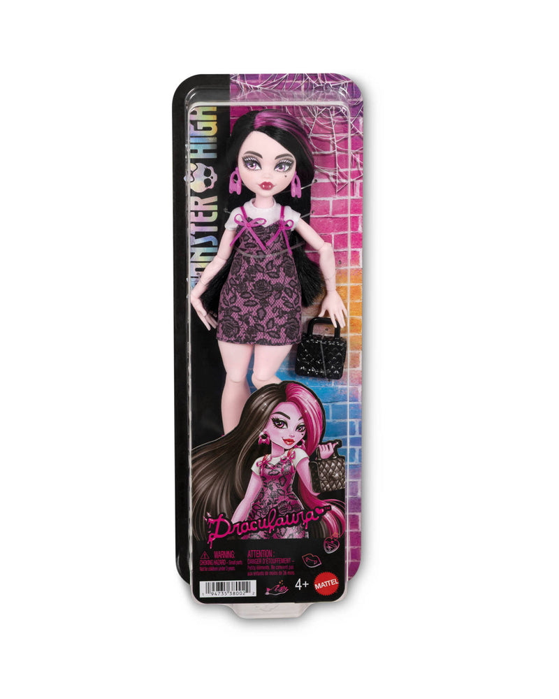 Monster High dolls with poseable joints and handbag (British brand)