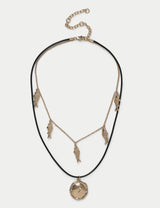 M&S Multirow Fish And Disc Necklace- Buy online at McGrocer