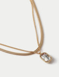M&S multirow glass pendant drop necklace, UK version