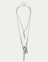 M&S Multirow Tusk Long Pendant Necklace- Buy online at McGrocer