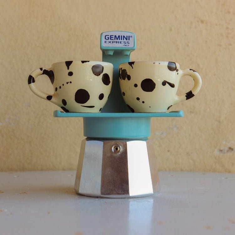 Gemini Express moka pot Sky Blue, imported from the UK