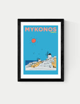 M&S East End Prints Mykonos Greece Framed Art- Buy online at McGrocer