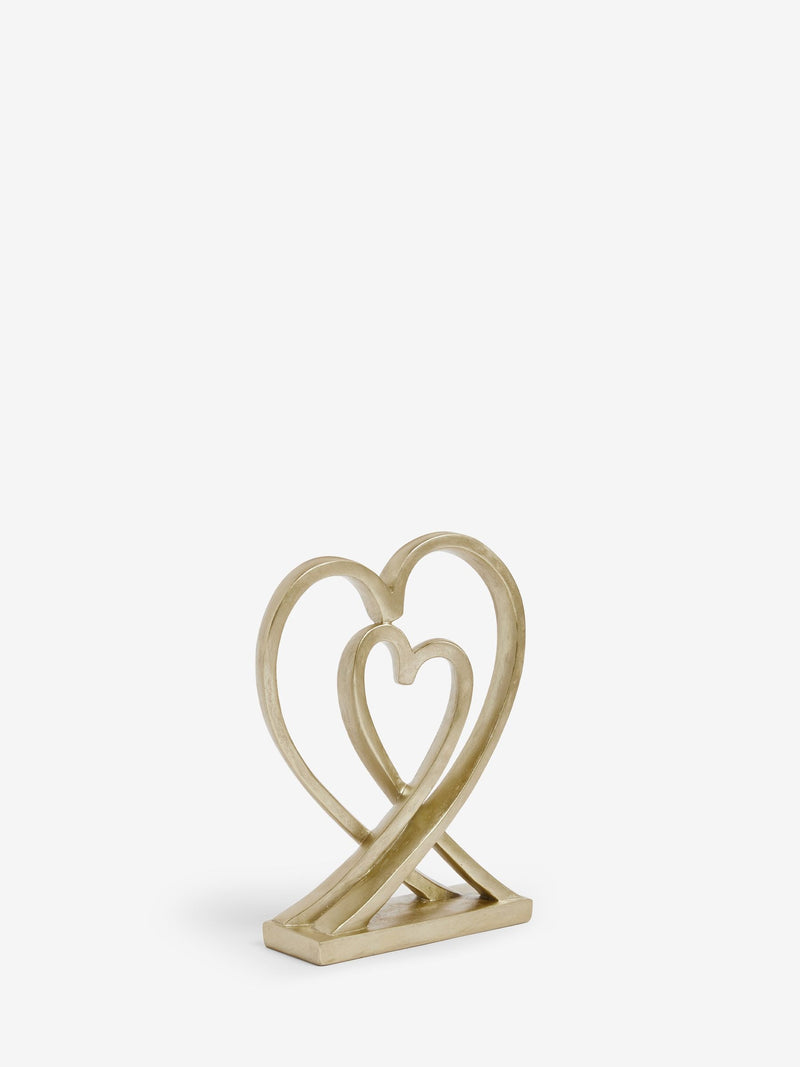 Gold heart ornament home decoration 25.5cm, UK version