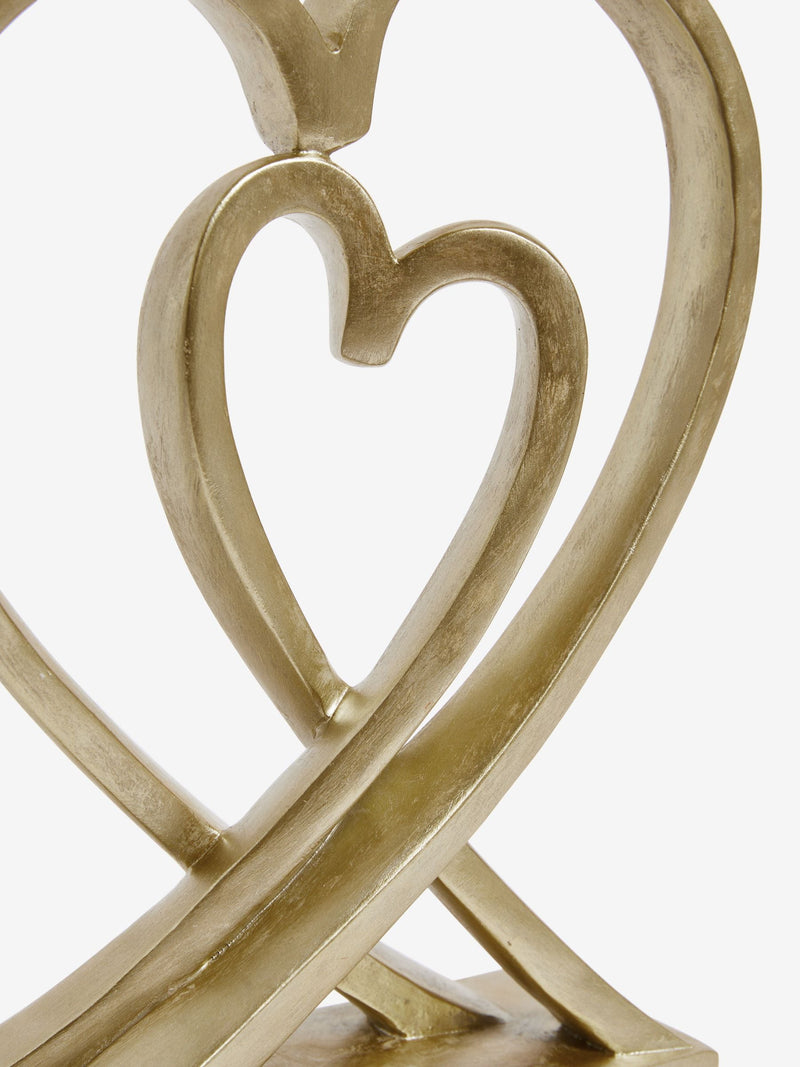 Gold heart ornament home decoration 25.5cm, UK version