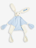 JoJo Maman Bébé personalised blue rabbit comforter 23x16cm, UK version
