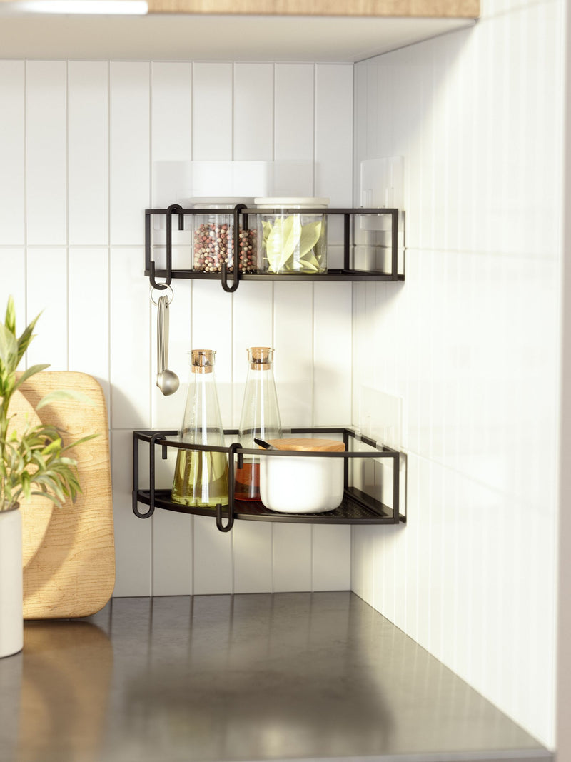 Umbra Black Cubiko Corner Shower Caddy (British brand)