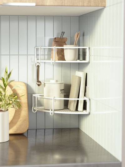 Next Umbra White Cubiko Corner Shower Caddy- Buy online at McGrocer