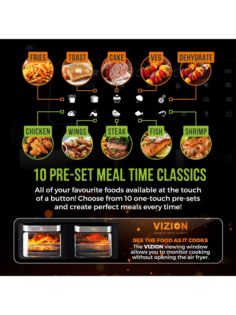 Tower Vortx Vizion 11L dual air fryer (British brand)