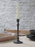 French Connection grey patina taper candle holder 25.5cm - British product