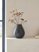Next French Connection Black/Bronze Patina Metal Vase 21.5cm- Buy online at McGrocer