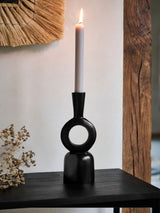Next French Connection Black Rustic Taper Candle Holder 23cm Height- Buy online at McGrocer
