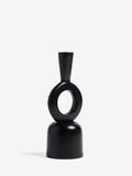 French Connection Black Rustic Taper Candle Holder 23cm - British product