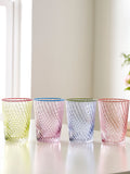 Nina Campbell Set of 4 Multi Embossed Tumbler Glasses