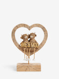 Me & Moo Hamish Highland Cow brown heart ornament - British product
