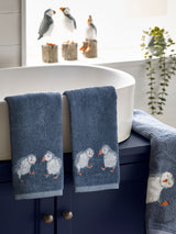 Next Blue Puffin 100% Cotton Face Cloths (Set of 2)- Buy online at McGrocer