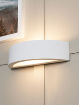 Next BHS White Baza Up Down Paintable Plaster Wall Light- Buy online at McGrocer