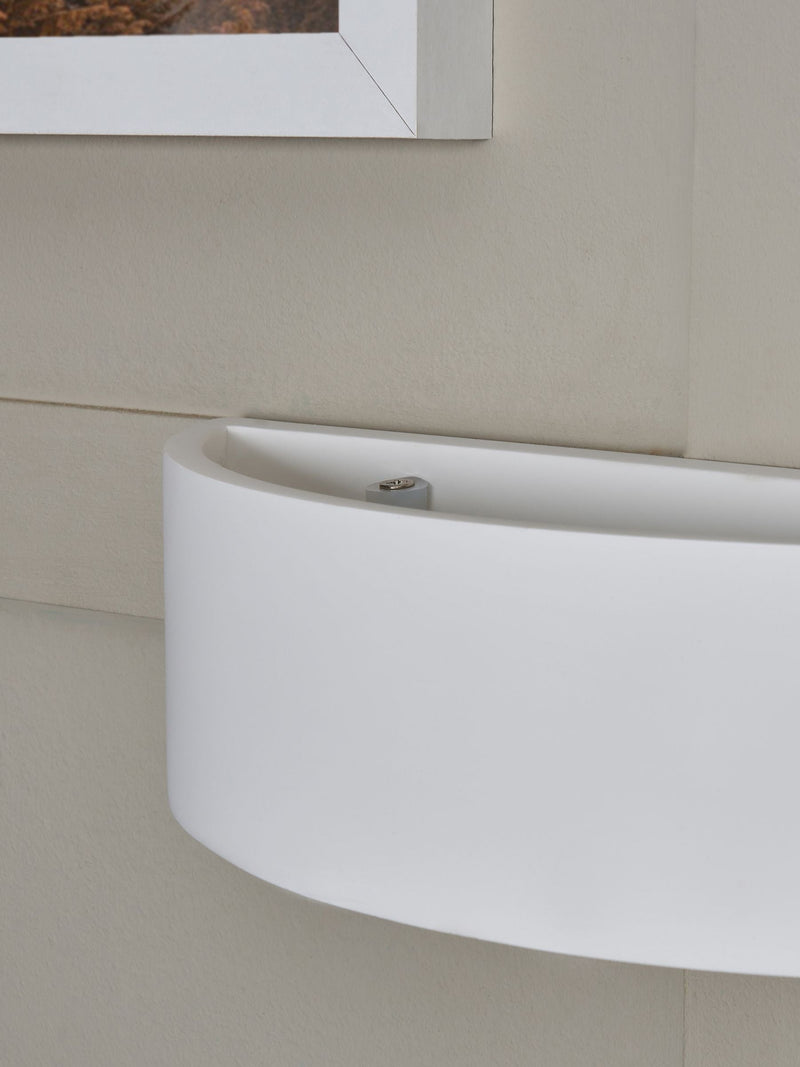BHS white Baza wall light 30cm, imported from the UK