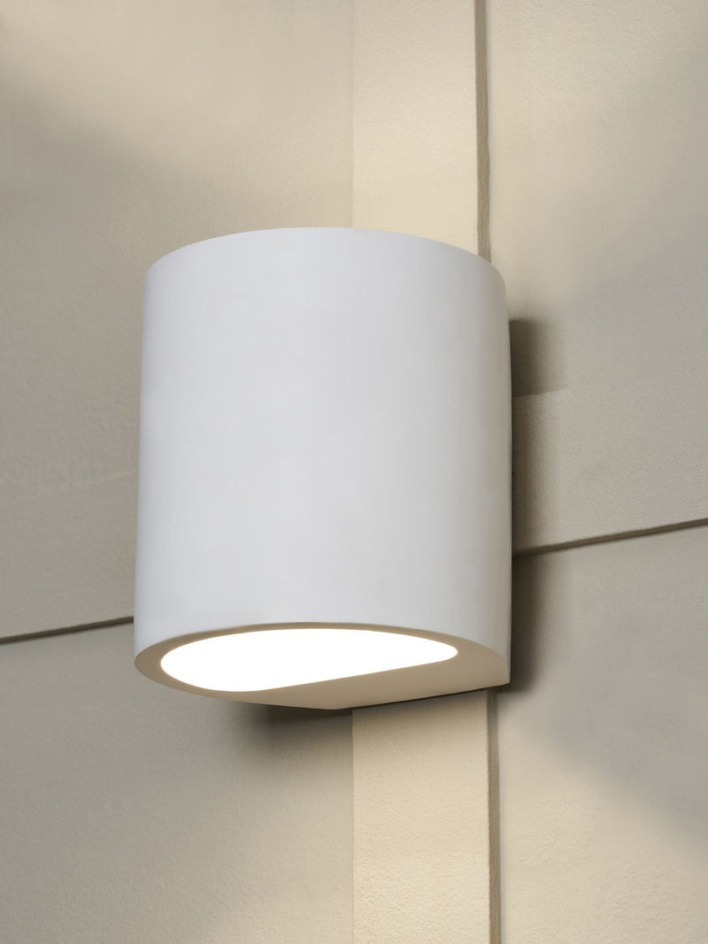 BHS Osuna round plaster wall light, UK version