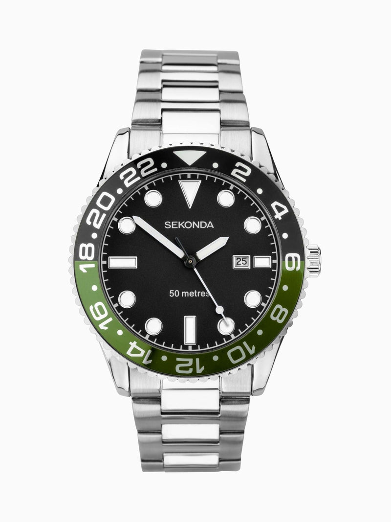 Sekonda Silver watch stainless steel bracelet (British brand)